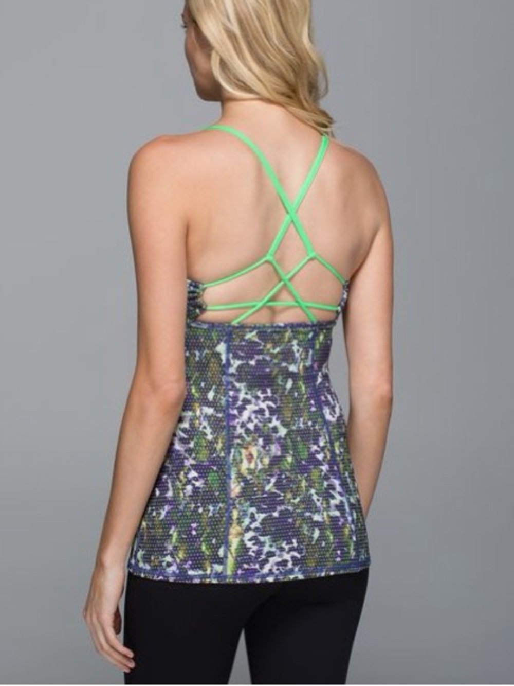 Lululemon Dancing Warrior Tank - Floral Sport White Multi/Pistachio